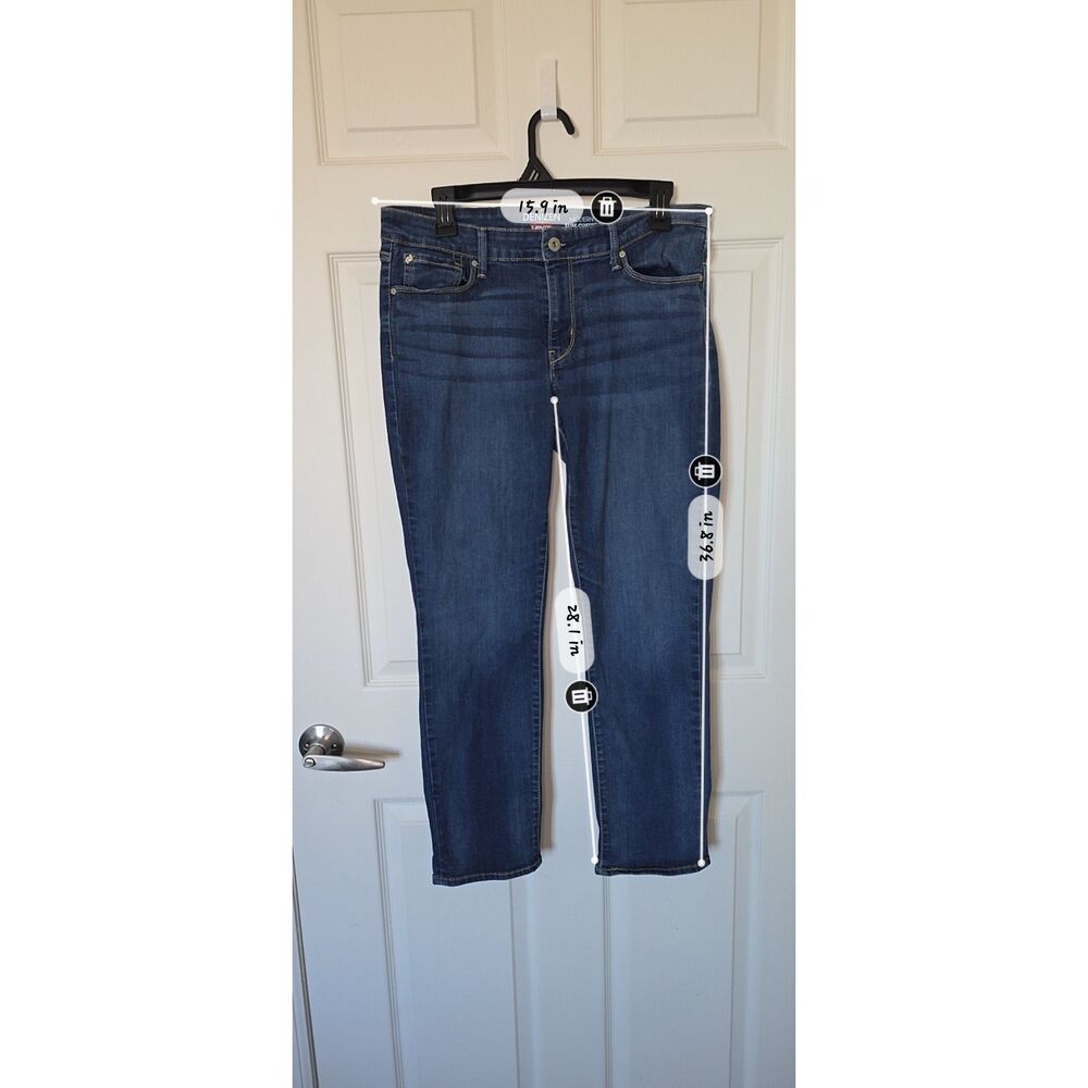 Denizen Levis Womens Jeans Modern Slim Dark Wash Stretch Denim Mid High Rise - Picture 7 of 7